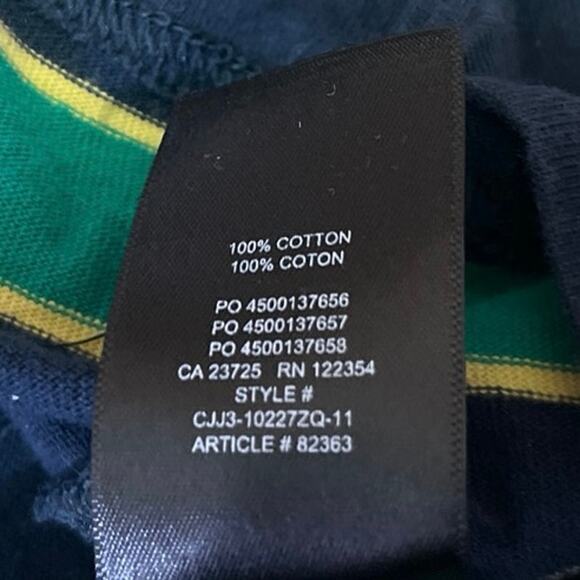 Aritzia Tna Men's Blue Green Striped Cotton Long Sleeve Tee T-Shirt Top Size XS - Picture 4 of 4